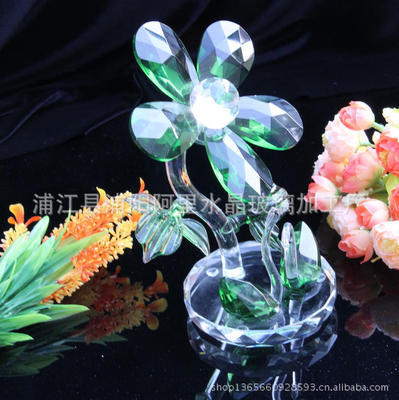 水晶花朵工藝禮品擺件 綻放永恒之美——浦江縣浦陽(yáng)阿里水晶玻璃加工廠精品賞析